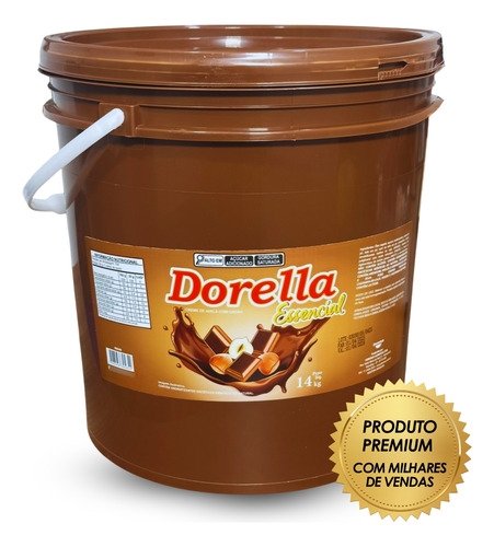 Recheio Profissional De Avelã Dorella Essencial 14 Kg Fluído