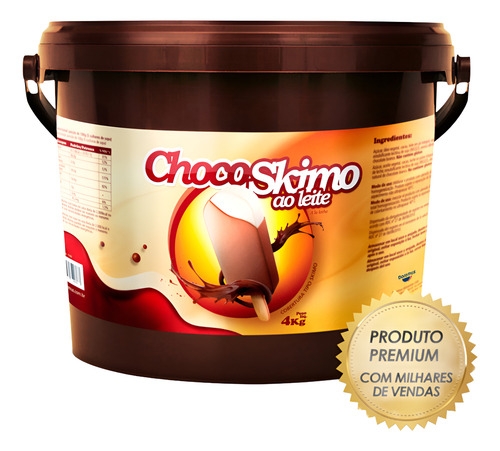 Chocoskimo Ao Leite Cobertura 4kg Confeitaria E Bolos Doces Chocolate