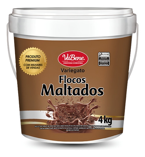 Variegato Flocos Maltados Vabene 4kg Sorvetes