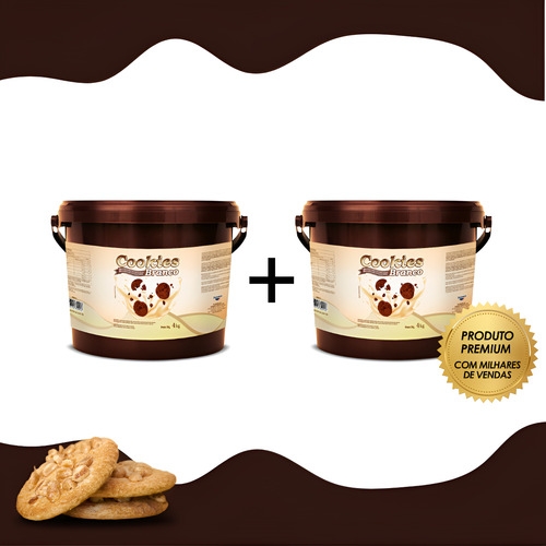 Kit 2 Recheio Profissional Cookies Branco Gotas Doremus 4kg