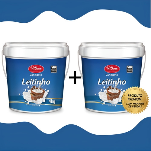 Kit 2 Vabene Pasta Leitinho 4kg Recheio Gourmet De Leite