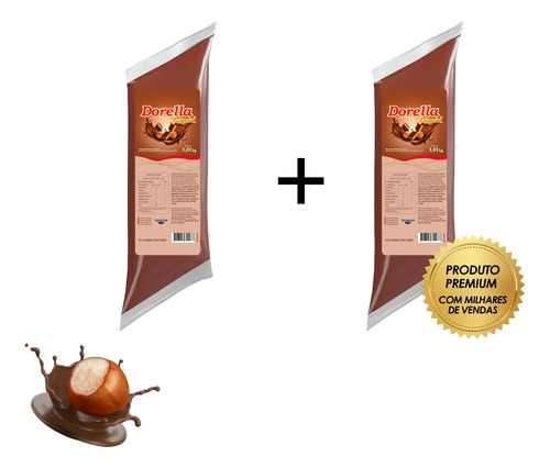 Recheio Cremoso Dorella Chocolate Avelã Para Bolos