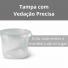 KIT POTE PLÁSTICO COM TAMPA 350ML TRANSPARENTE KOPUS
