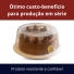 EMBALAGEM PLÁSTICA PARA BOLO 1KG RANHURADA BWB - 50 UNIDADES