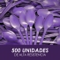 Colher Longa Para Sobremesa Reforçada Roxa 500 Unidades Roxo