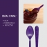 Colher Sobremesa Plástica Roxa Açaí 19cm 600 Unidades Roxo